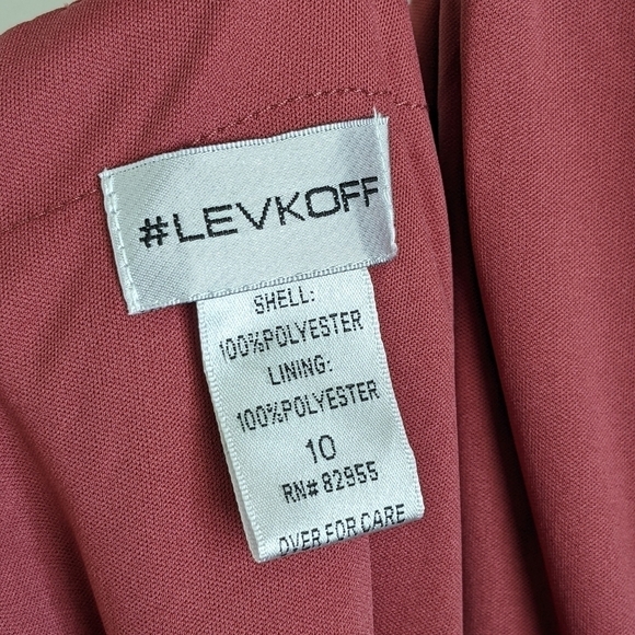 BILL Levkoff Rose wood Chiffon Dress with Spaghetti straps 10 - Picture 9 of 16